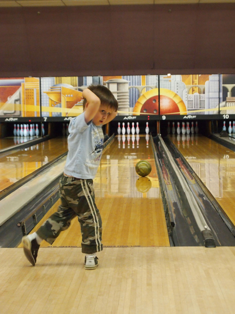 Bowling at AMF Lanes (free games for kids during the summer)